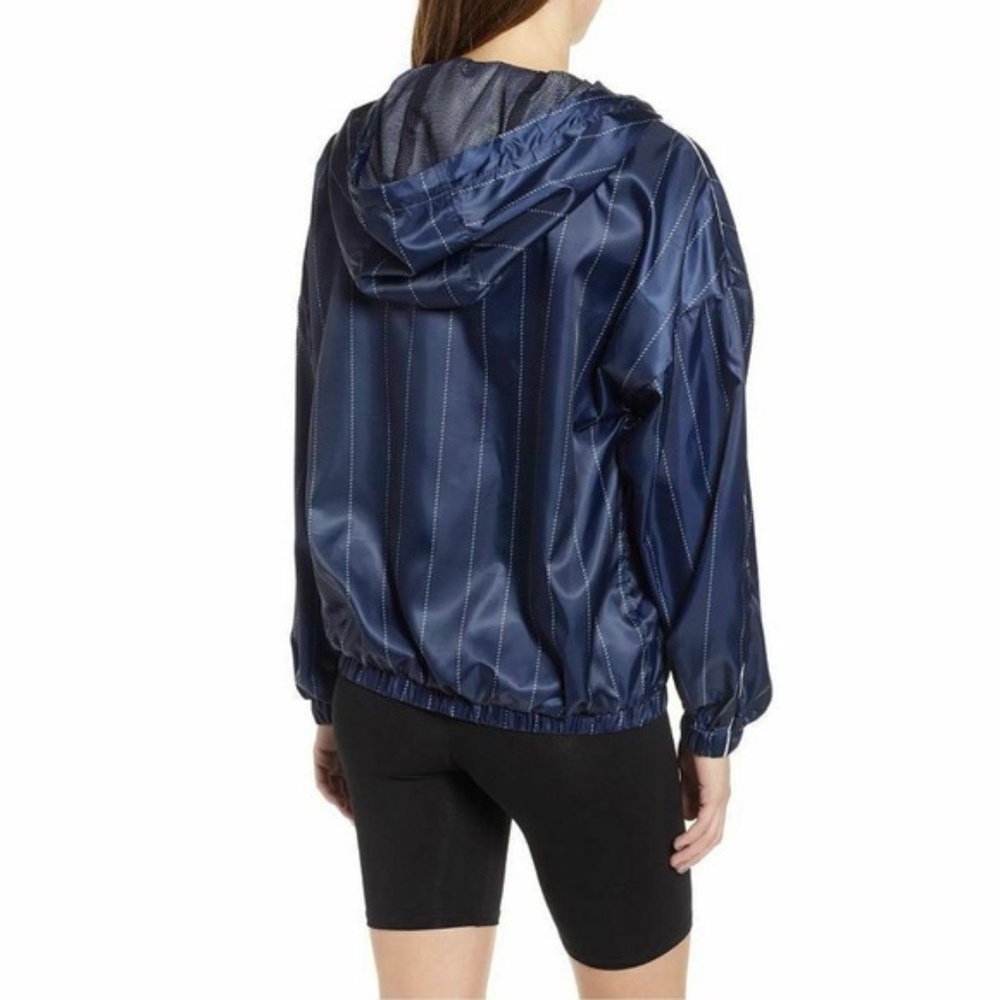 IVY PARK Baseball Pinstripe Hoodie Bomber Jacket L - Picture 7 of 16